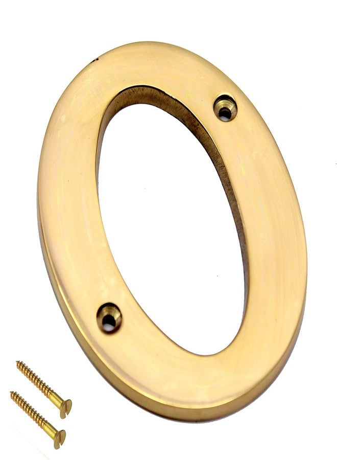 eSplanade Brass House Hotel Door Name Alphabets - Wall Door Plaque Alphabet Letter - Golden - 4" Inches ("O" Alphabet - 4") - Image 2